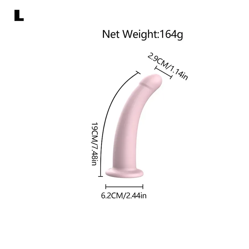Adjustable Silicone Strap On Dildo Harness with Strong Suction Cup Slim Curved Pegging Dildo Wearable Sex Toy for Women Men Cou — image 28