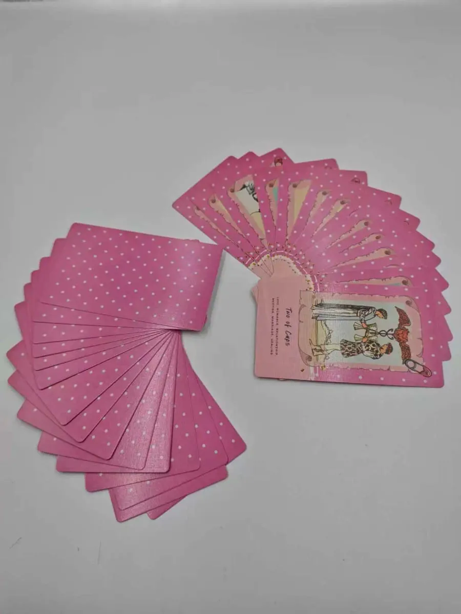 Pink Waite Tarot Deck 78 Cards With Keywords Cute Pink Collage Design Divination Oracle Deck Fortune Telling Board Game — image 2