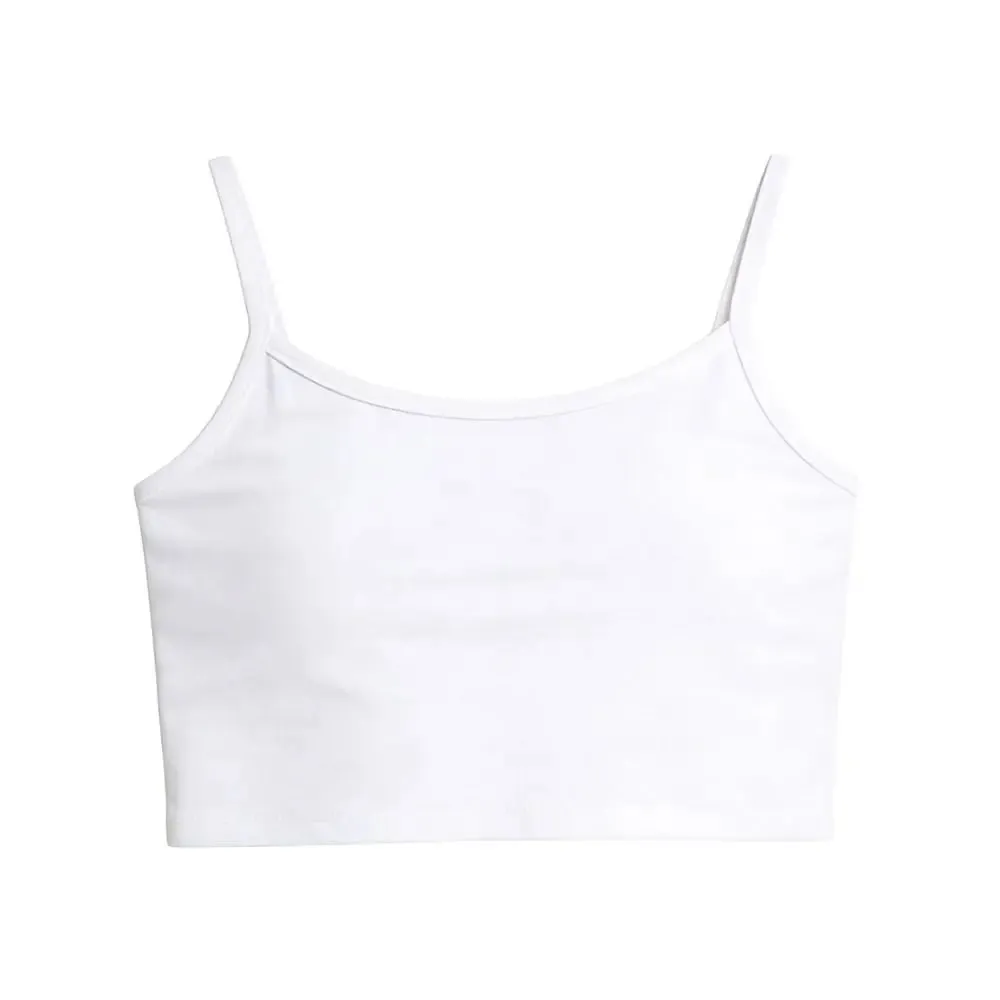 Casual U Neck Summer Tank Tops Slim Sleeveless Cami Top Shirt Underwear Camisoles Fitted Tops for Women