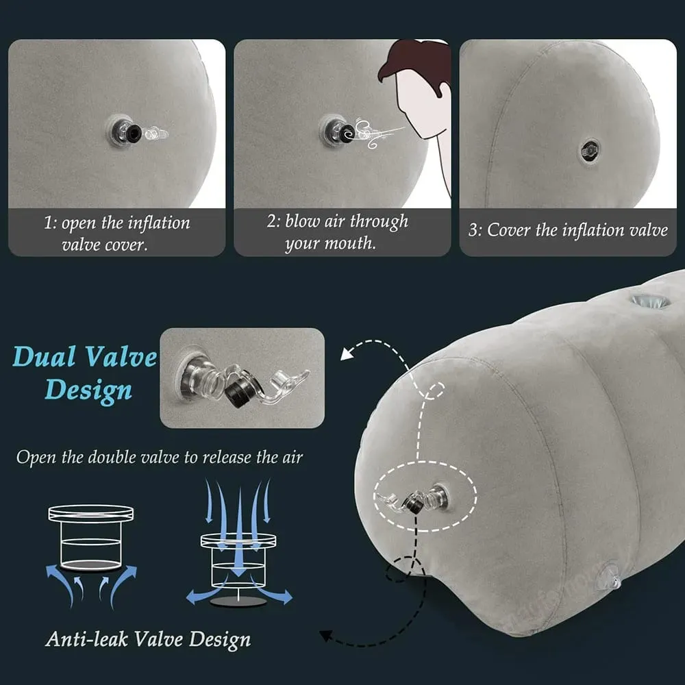 Sex Pillow Couples Sex Toys SM Product Heart Shaped Inflatable Cushion Furniture for Bedroom Dildo Mount Cross Strap Nipple C — image 2