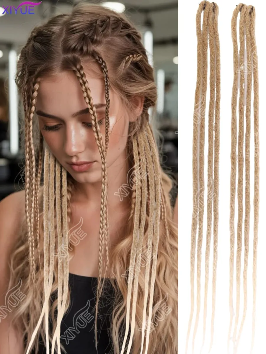 24 Inch Synthetic BB Clip Dreadlock Hair Extensions Dreadlock Extensions Hip-hop Ombre Hair Extensions African Tribe Style XY — image 9