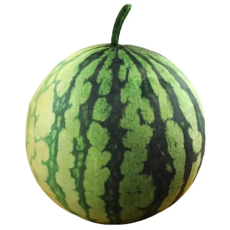 Soft Cotton Watermelon Round Oval Shape Lifelike Watermelon Stuffed Pillow 3D Simulation Funny Design Watermelon Pendant — image 9