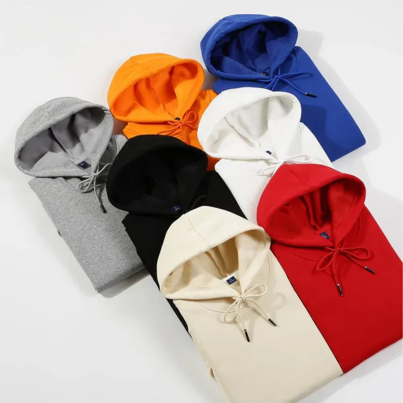 Moda impressão de alta qualidade hoodie logotipo personalizado grupo pessoal marca bordado masculino e feminino grosso 100% algodão pullovers velo
