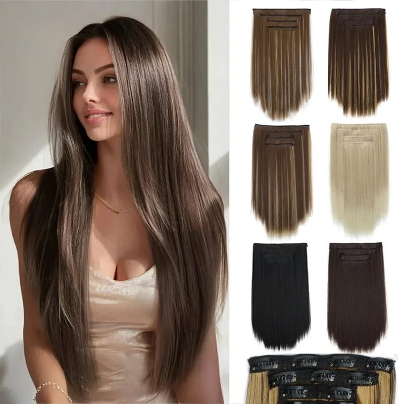 Wig piece for women long straight hair e