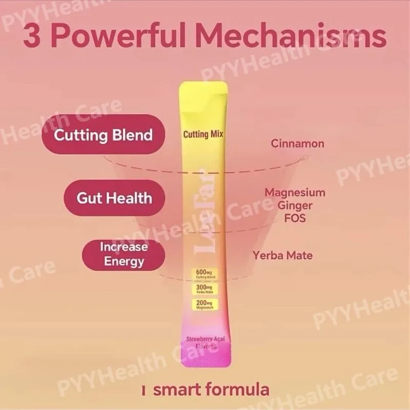 Cutting Drink Mix Yerba Mate & Magnesium Strawberry Flavor – 30 Servings