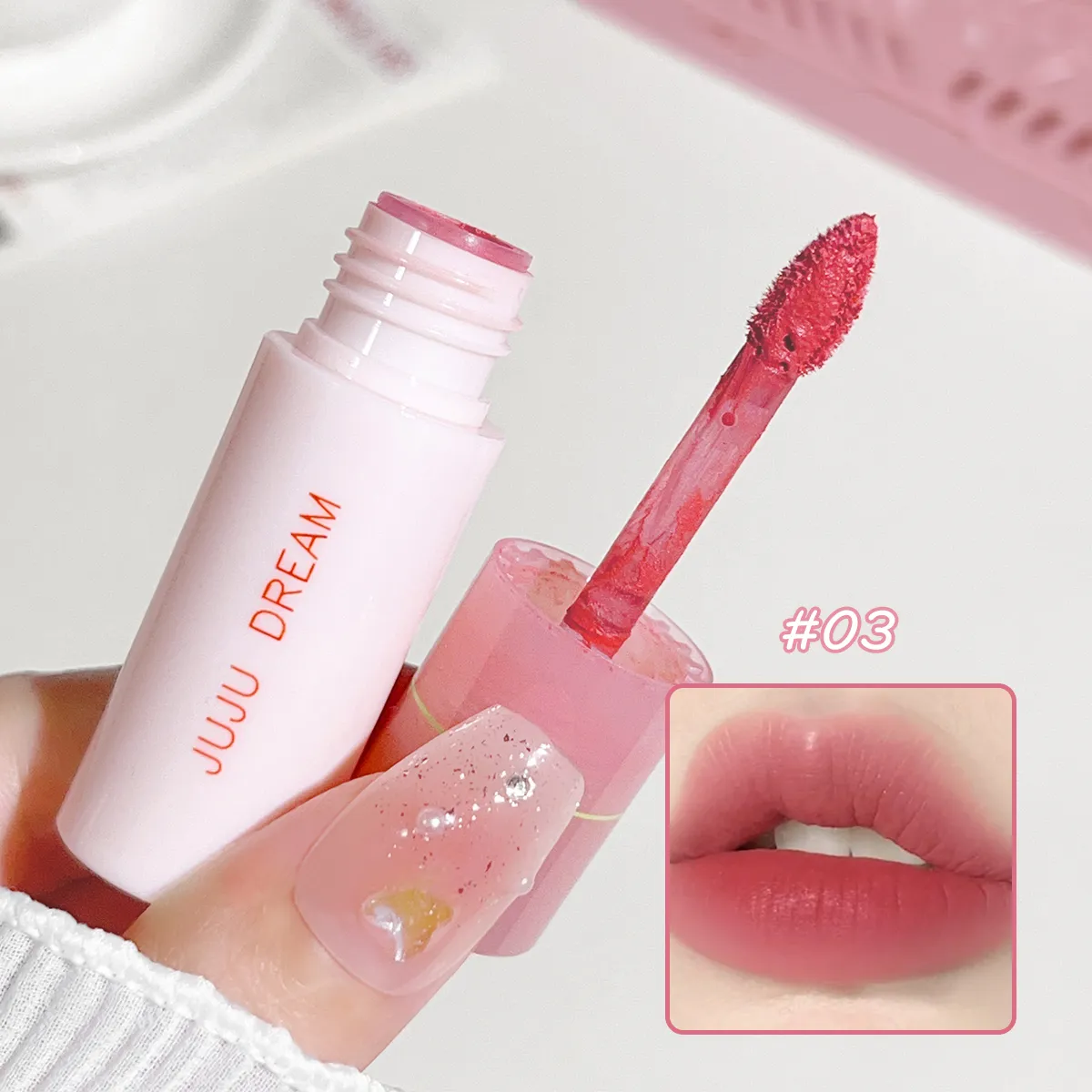 Soft mist milk coffee small milk tube lip glaze air-sensitive white mist velvet matte lip glaze lipstick — image 4