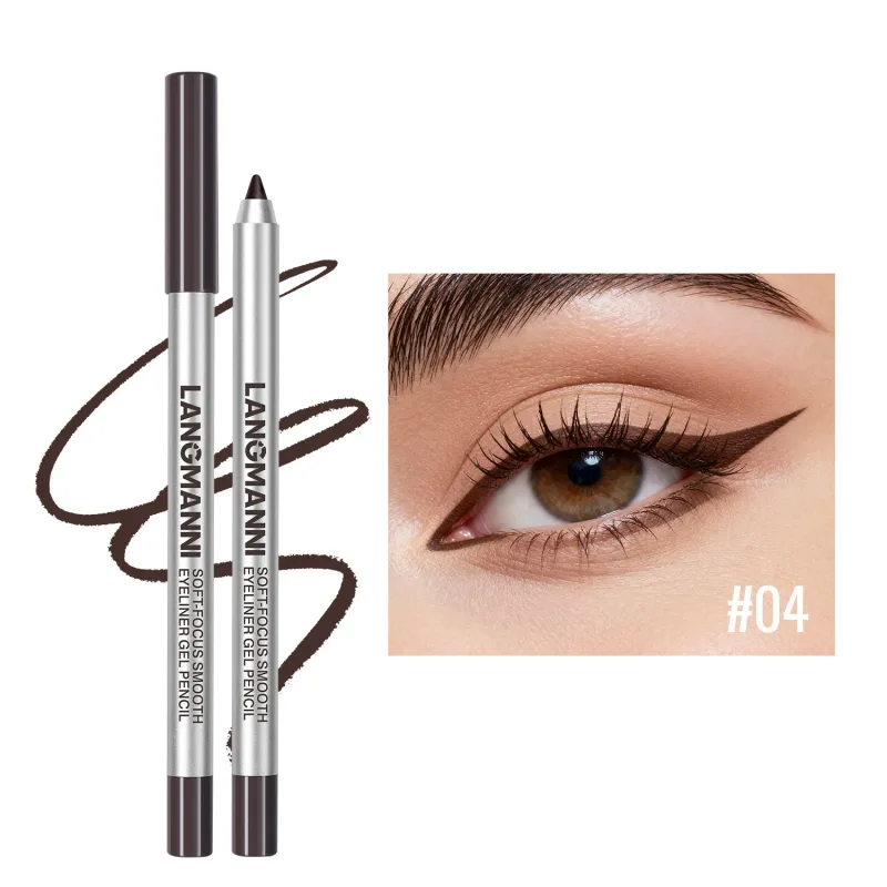 Matita gel per eyeliner brillante perlescente, impermeabile e resistente al sudore, a lunga durata, liscia e facile da colorare, trucco per gli occhi delle donne