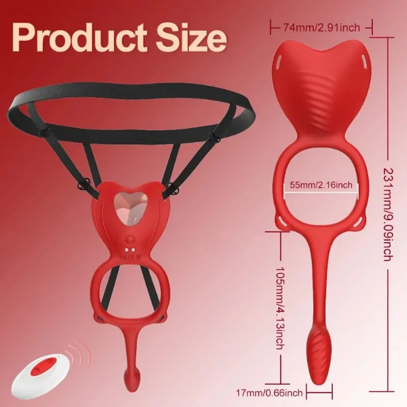 4-in-1 Wearable Vibrator 10-Frequency Vibration Penis Ring Clitoris Stimulator G-Spot Anal Massager Adult Sex Toys Masturbator