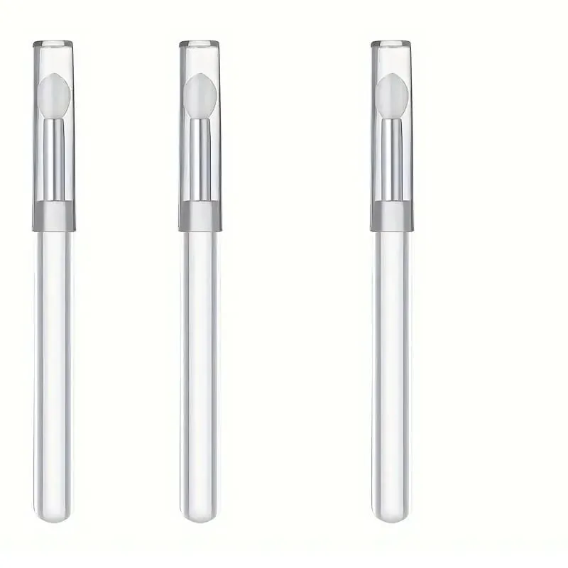 1/3PCS Portable Silicone Lip Brush With Cover Soft Multifunctional Lip Balm Applicator Lipstick Lipgloss Makeup Brushes — image 8