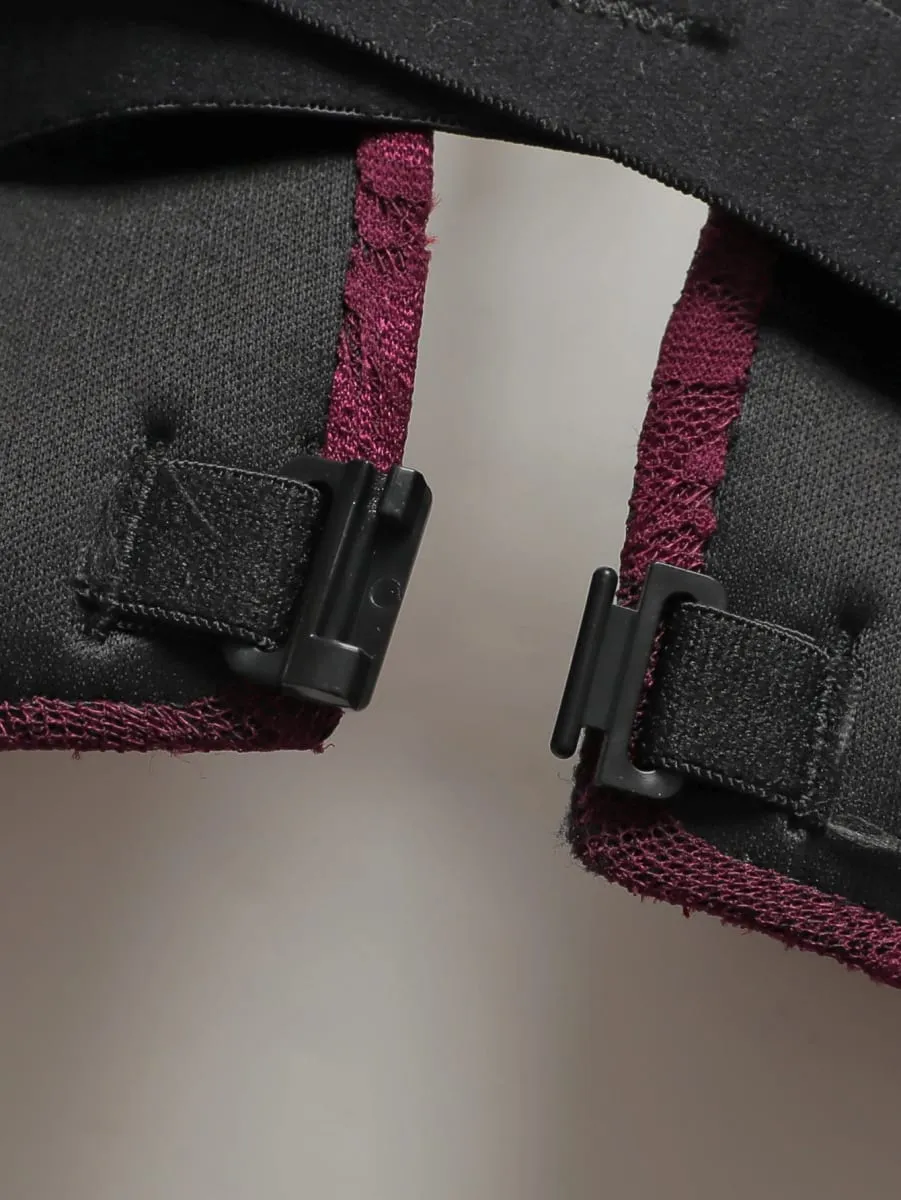 Sexy Burgundy Red Lace Wireless Front Closure Bra Set Push Up Padded Bralette & G-string Women Romantic Lingerie Set 70B-85B — image 5