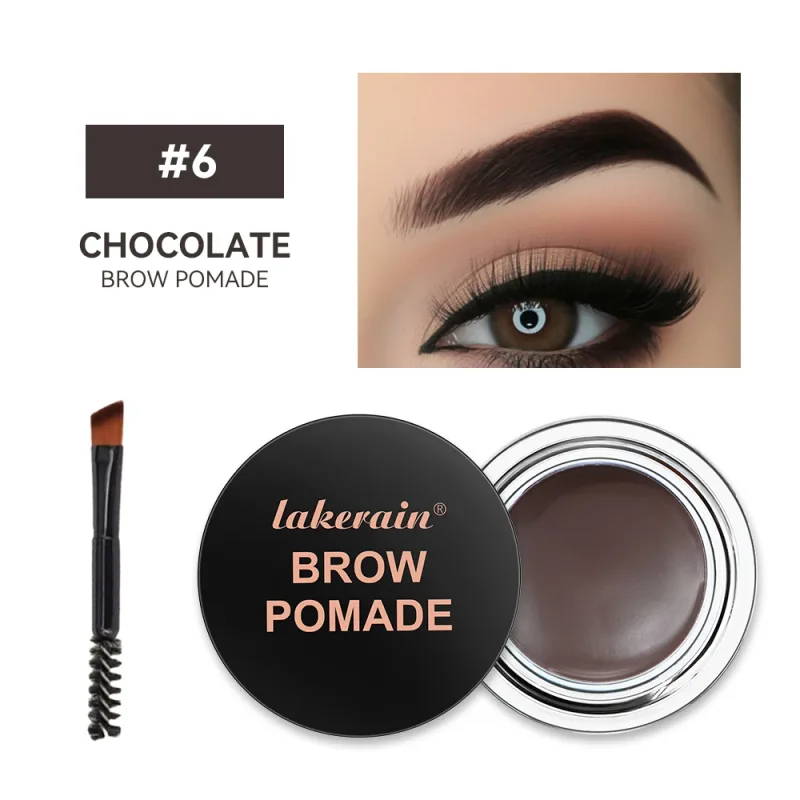 6 Colors Waterproof Eyebrow Tint with Brush Long-Wearing Full-Pigment Smudge-Proof Eyebrow Pomade Natural Wild Brows Makeup — image 14