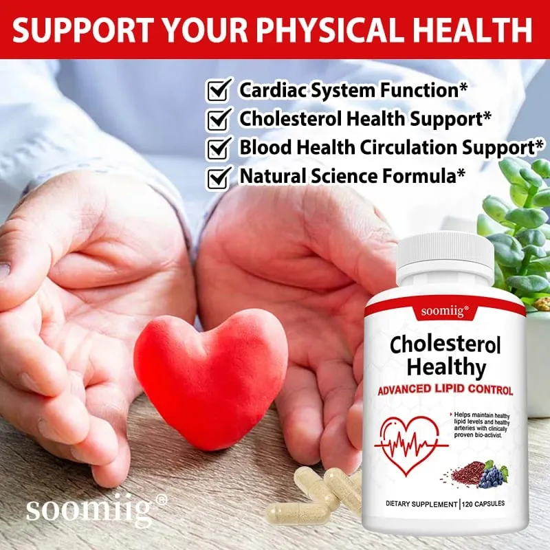Cholesterol Health Supplement - Lowers LDL and Triglycerides Supports Healthy Cholesterol Levels Natural Heart Health Capsules