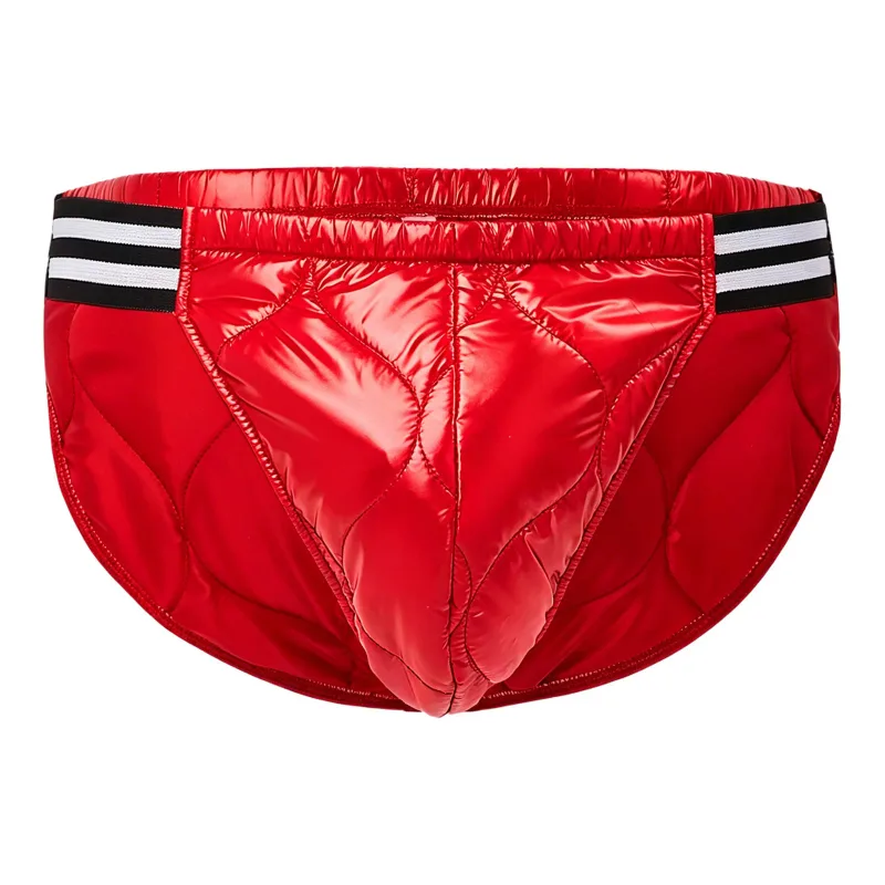 Mens Warm Padded Diaper Cover Briefs Elastic Waistband Quilted Puffer Underwear Underpants for Adaptive Special Needs Clothing