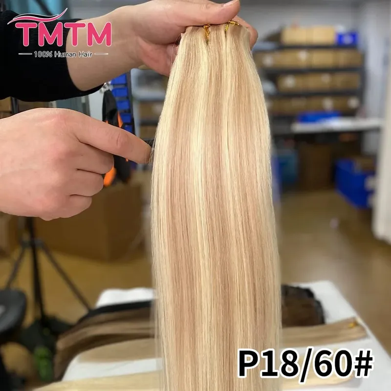 Straight PU Clip Ins Human Hair Extensions Black Brown Color 7 Pcs 110g/Set Seamless Invisible PU Weft For Women 100% Human Hair — image 15
