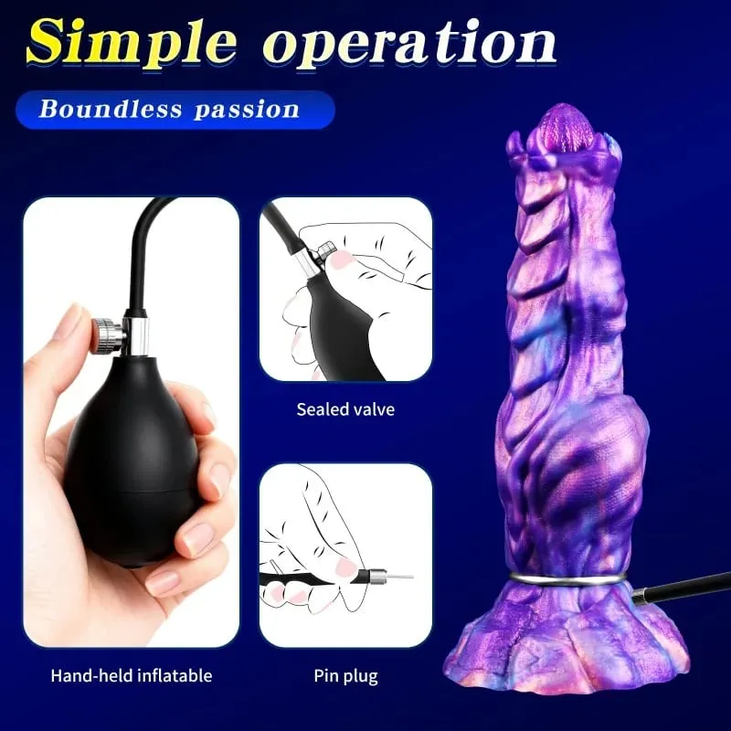 Newly Developed Ovipositor Toy Inflatable Anal Plug Vaginal Laying Eggs Fantasy Knot Dildo Sex Toys For Women Men Adult Games