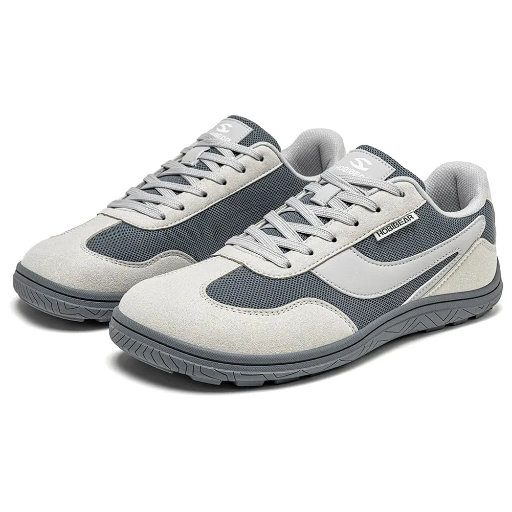 Sapatos descalços largos das mulheres dos homens zero gota tênis minimalistas malha de couro artificial retro sapatos de caminhada
