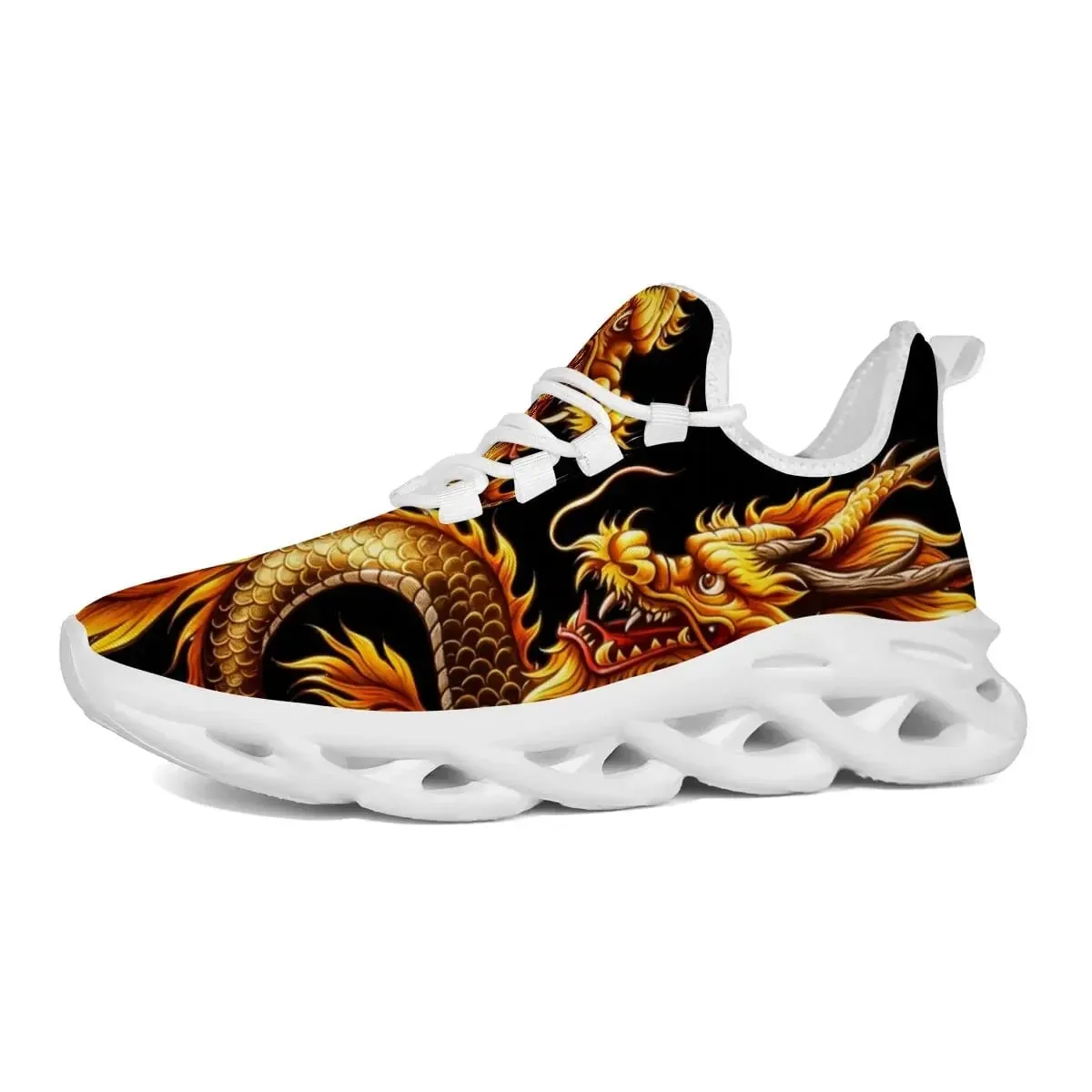 Dragon Graphics Sneakers Men Mesh Breathable Casual Men Shoes Unisex Light Thick Sole Couple Shoes Athletic Sneakers Women Shoes — image 2
