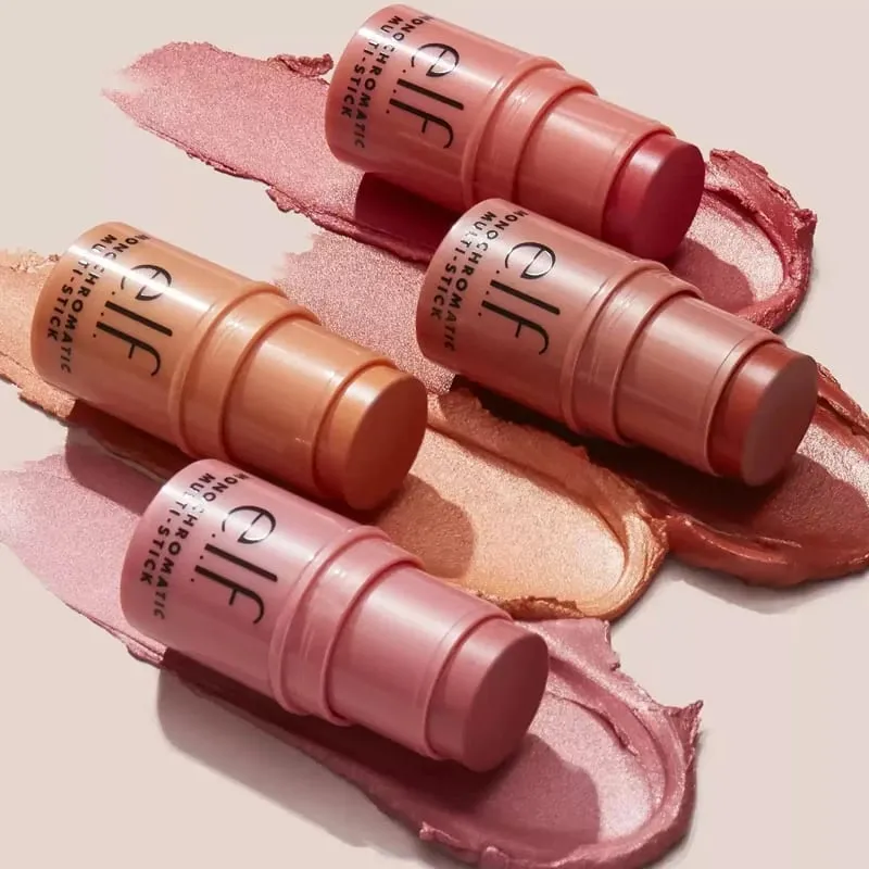 Elf Blush Contour Multi-functional Blush Stick Dual-use for Lips and Cheeks Matte Glow Primer Moisturizing Base Pore-minimizing