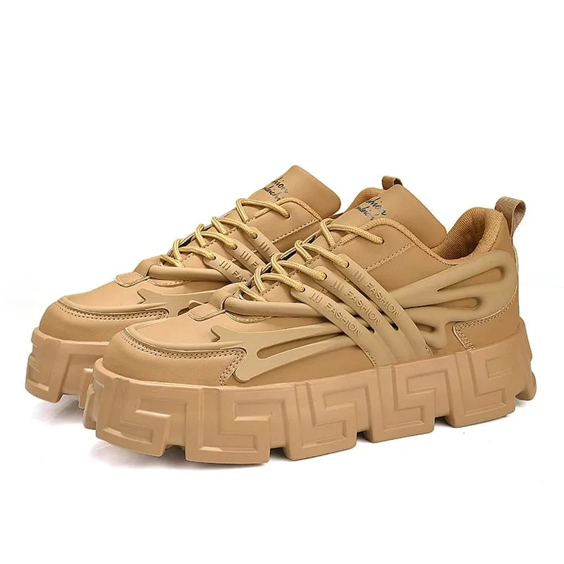 Mens Fashion Luxury Casual Sneakers Comfortable Thick-soled Shoes Designer Height Increasing Fashion Breathable Sports Shoes — image 9