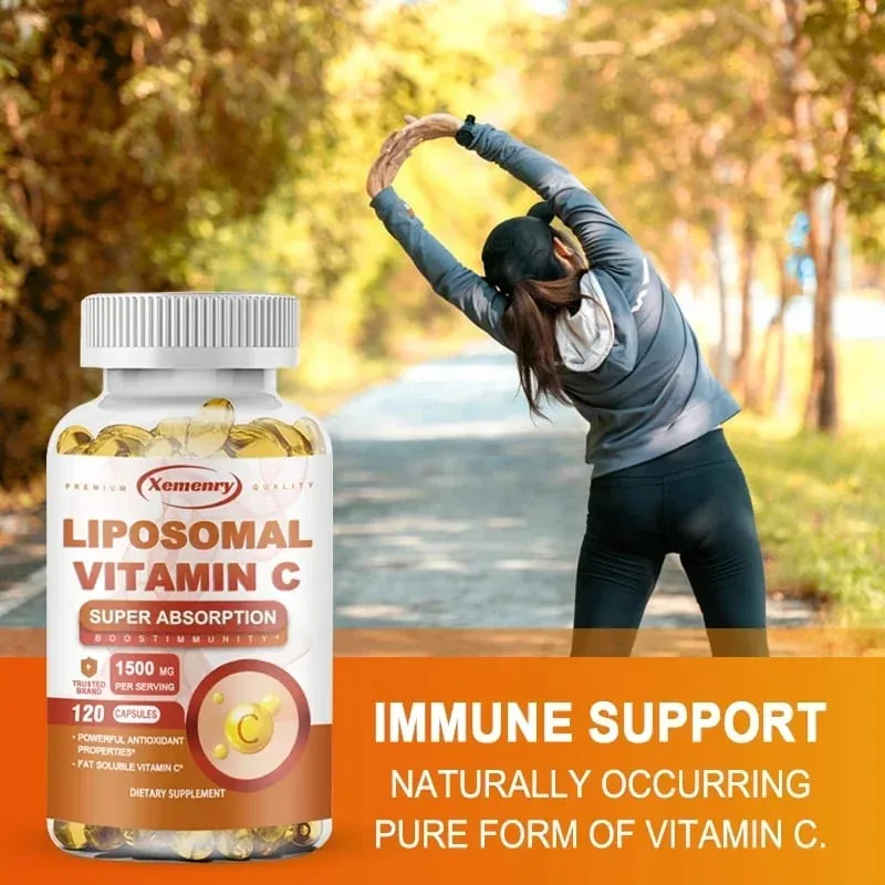 Vitamina C Lipossomal - Suporta Suplemento Energético de Absorção de Antioxidantes e Nutrientes e Promove a Saúde Imunológica