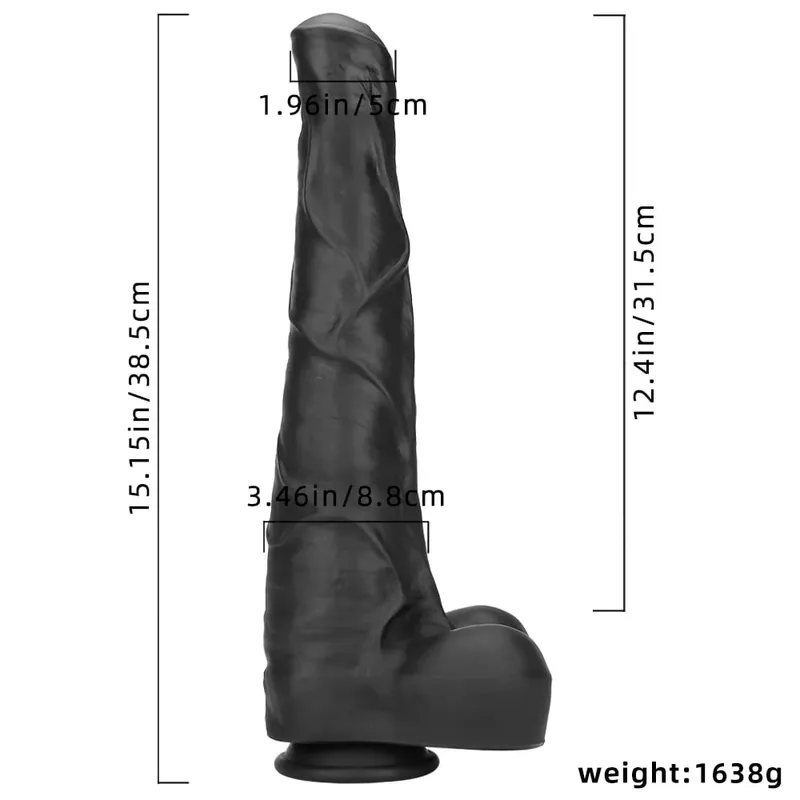 Super Large Horse Dildo 38,5 cm με βεντούζα μαλακό δέρμα με αίσθηση τεράστιου πέους, παχύ πέους, πρωκτικό βύσμα φαλλού Big Dick Sex Toys για γυναίκες