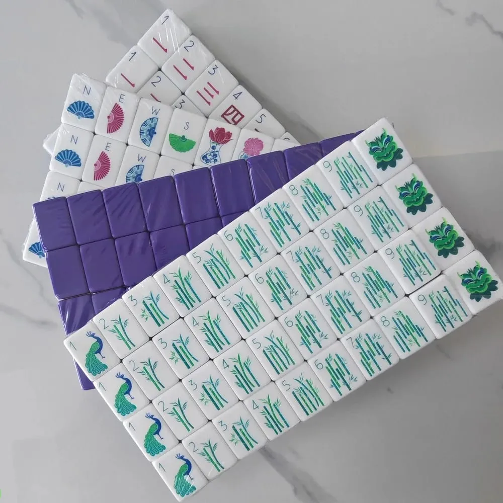 Customizable American Mahjong Sets 160 Tiles 4-Layer Acrylic Mah Jongg Surprise Gifts Mahjong Portable Travel Family Party Games — image 9