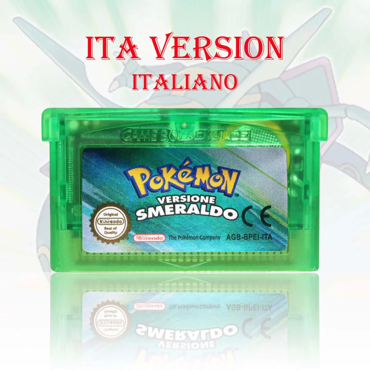 GBA/GBC ITA Version Pokemon Rubino/Zaffiro/Smeraldo/Cristallo/Verde Game Cartridge Video Game Card High Quality with Battery