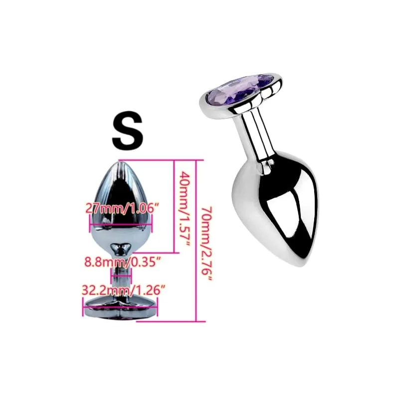 Heart Shaped Metal Anal Plug Butt Plug 6 Colors S/M/L Sizes Unisex Adult Sex Toys for Men Women Anal Massager Pleasure Toy — image 10