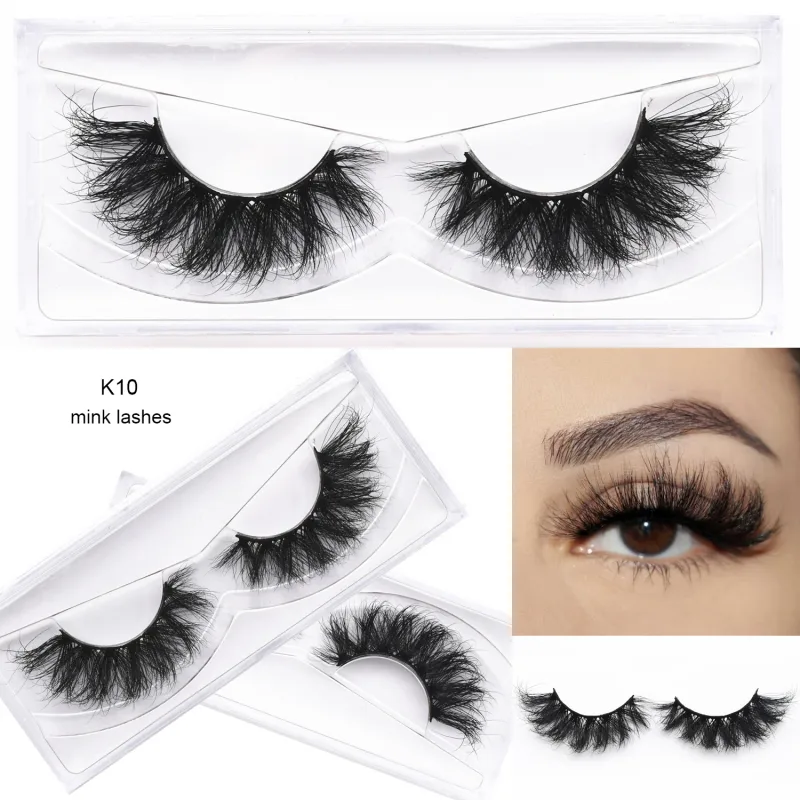 D20 Real Mink Lashes Eyelashes Extension Natural Long Winged Volume Eye Lashes Handmade Mink Fake Eyelash Makeup Lash