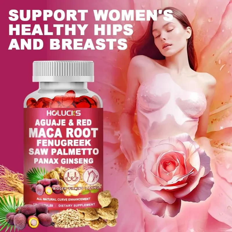 Aguaje + Fenugreek Capsules Support Bigger Butt & Breast for Firming & Lifting with Maca Saw Palmetto Panax Ginseng — image 5