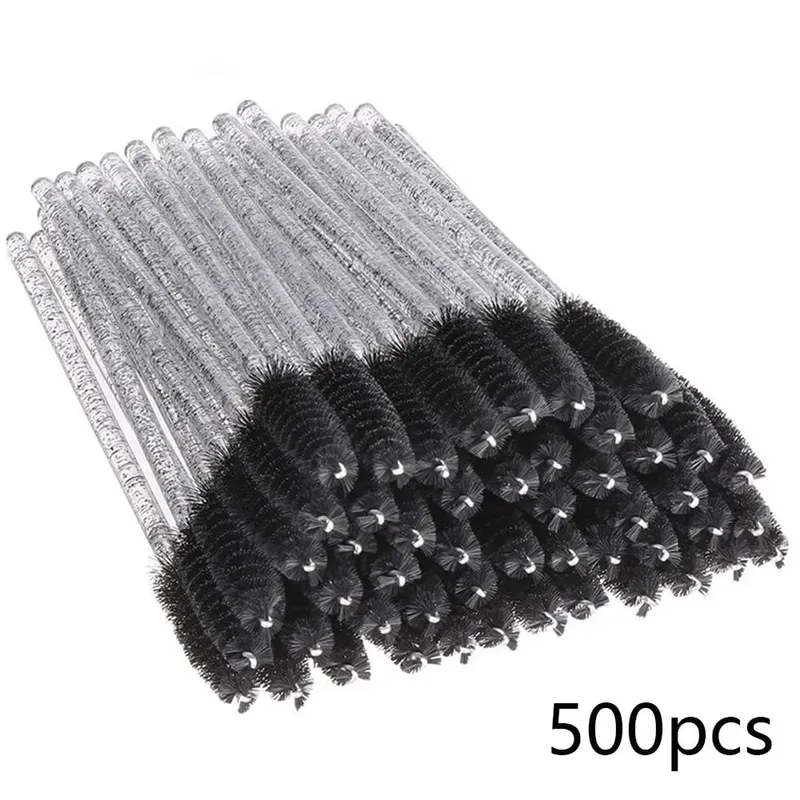 500/1000pcs Eyelash Brush Applicator Χονδρική Lash Mascara Wands Brushes For Eyelash Extension Eyebrow Spoolies Beauty Tools