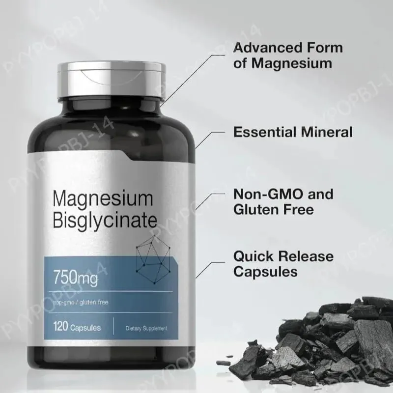 Magnesium Bisglycinate 750mg Capsules Supports Relaxation Muscle Comfort Bone Health 120 Capsules Non GMO Gluten Free — image 5