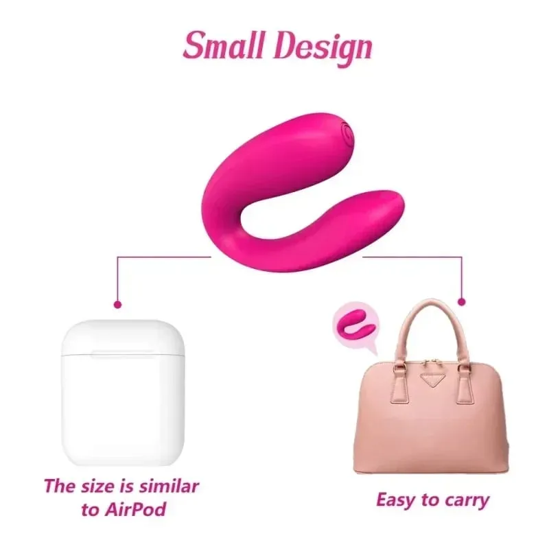 U-vorm clitorisstimulator Draagbare vrouwelijke vaginale vibrator G-spot stimulator Kleine krachtige kogelvibrator Draagbare seksspeeltjes