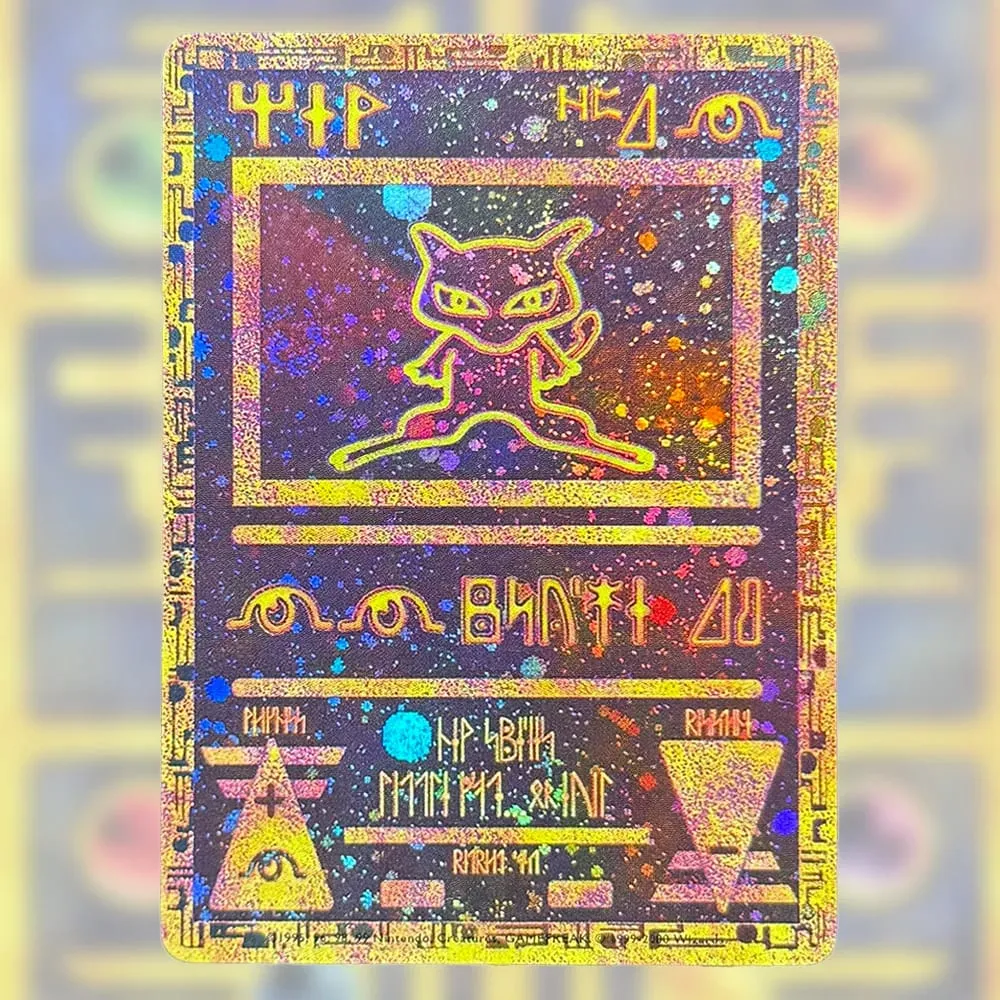 Proxy Card Mew Collection Card Ancient Times Double-Sided Color Mew Classic Limited Anime PKM Cards Gift Toys — image 1
