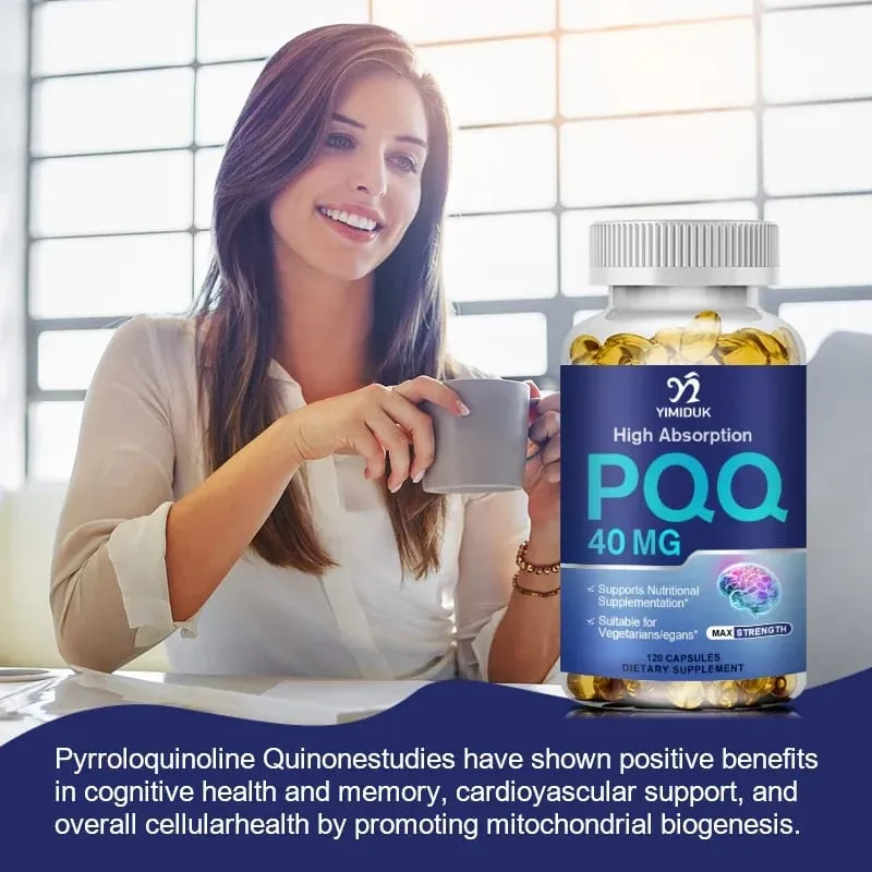 Buy 1 Get 1 Free! PQQ 40mg Supplement for Cognitive Function Booster Enhances Brain Energy Heart Brain & Anti-Aging Vegan — image 5