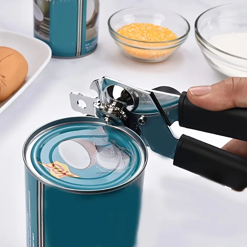1pc Stainless Steel Multifunctional Professional Can Manual Can Opener Craft Beer Grip Can Opener Bottle Opener Kitchen Gadgets — image 4