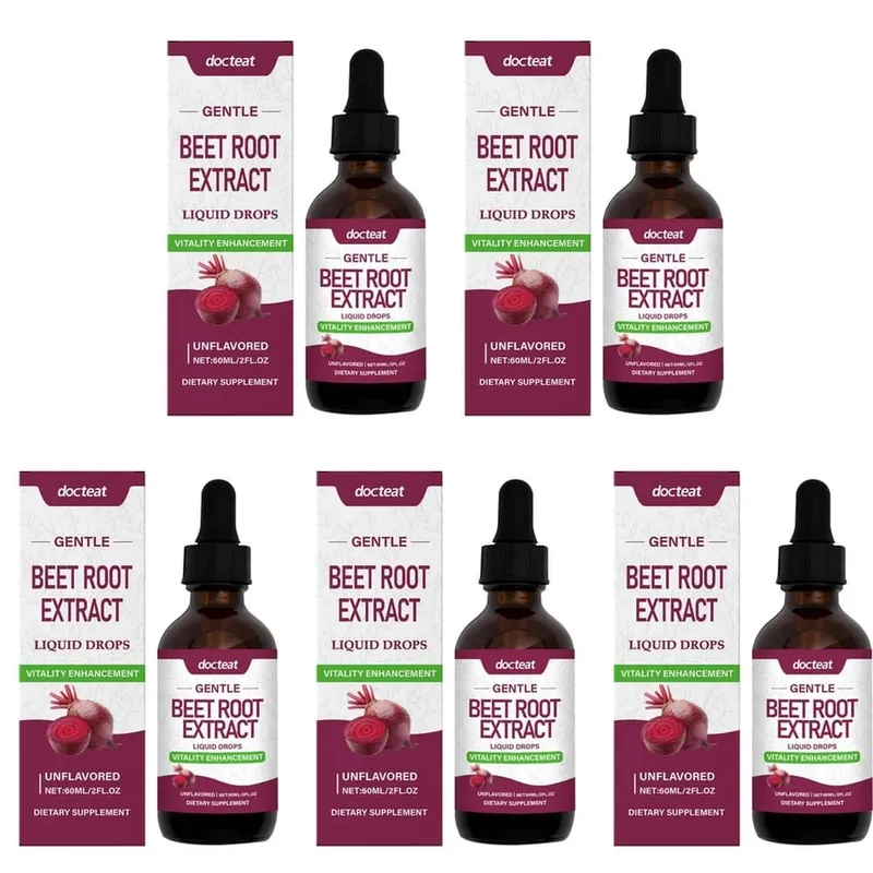 Docteat Beet Root Extract Liquid Drops Unflavored Supports Cardiovascular Health Supports Physical Activity Performance 60 ML