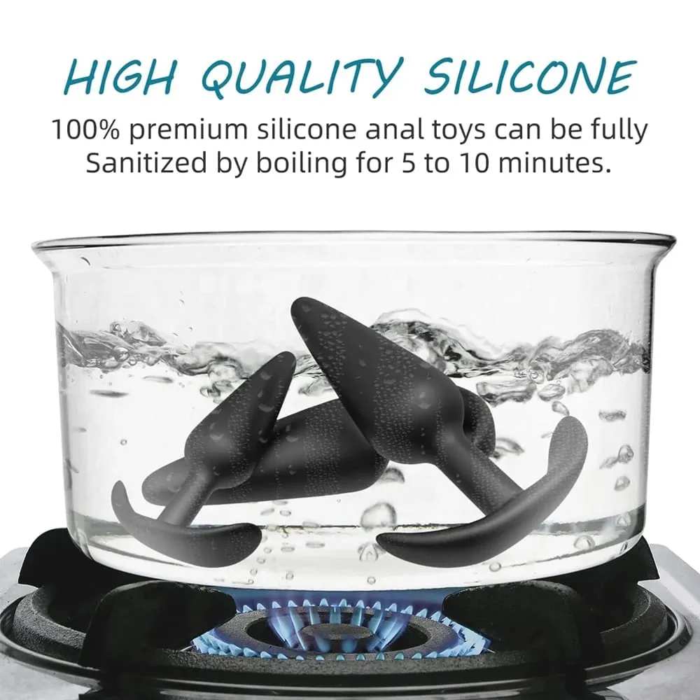 Plug Anal en Silicone souple, 3 tailles différentes, stimulateur Anal, jouets sexuels pour adultes, masseur de Prostate, entraîneur Anal, pour hommes/femmes