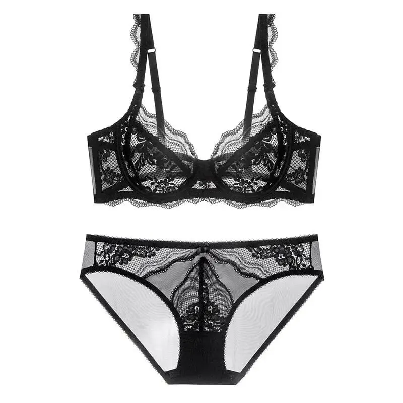 Hàng Mới Về Nữ Siêu Mỏng Victoria Ren Push Up Bộ Nội Y Mềm Mại Tập Hợp Nâng Unpaddle Thoải Mái Thoáng Khí Bộ Đồ Lót Ren