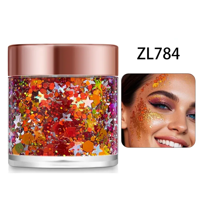 Chameleon Glitter Gel Sequins for Eye & Body Hair Makeup Bright Pearl Sequins Shimmer Face Shiny Decorations DIY Art & Parties
