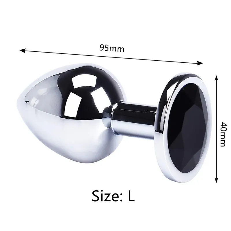 Stainless Steel Anal Plug Butt Plug With Jewelry Colorful Crystal Anus Plug Adults Sex Toys for Men Women Gay Adult Game Sex Toy — image 26