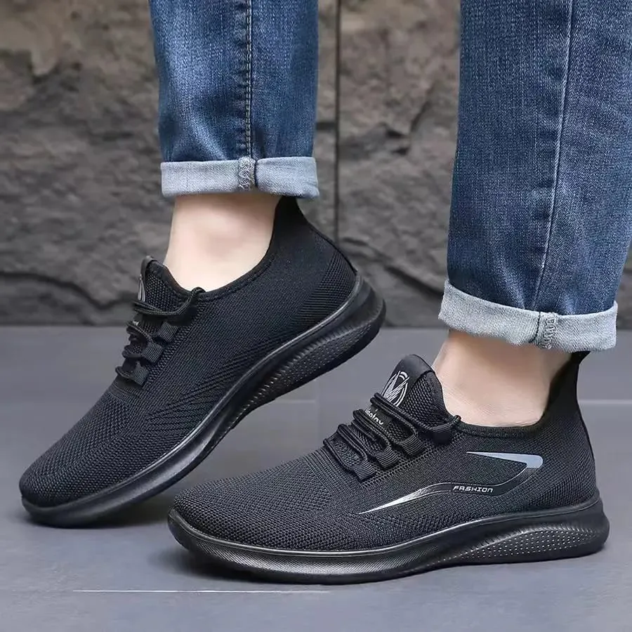 Men Comfort Knitted Loafer Sneakers 2026 New Arrival Breathable Air Knit Upper Slip On Shoes