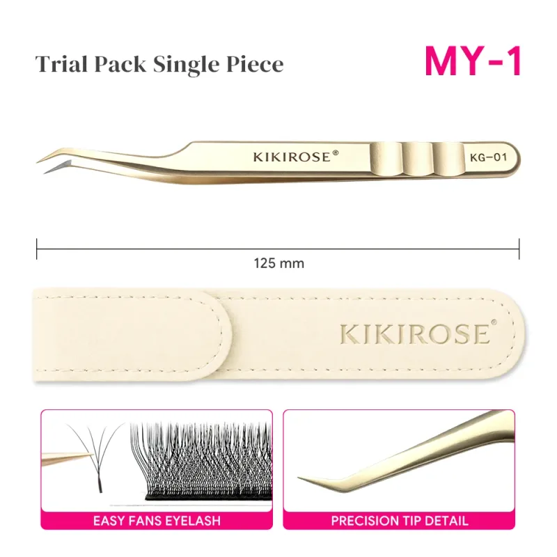 Precision Lash Applicator Tweezers for Eyelash Extension Cluster Lashes False Eyelash Stainless Steel Salon Makeup Tool