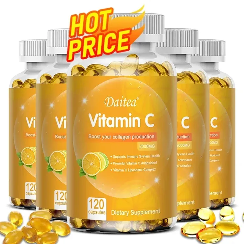 Η βιταμίνη C 2000 mg προωθεί την παραγωγή κολλαγόνου Λιποσωματικό συμπλήρωμα διατροφής βιταμίνης C, μη ΓΤΟ και χωρίς γλουτένη για χορτοφάγους