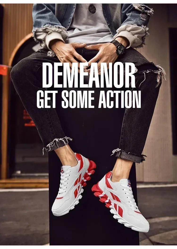 Brand Trend Size 36-48 Men's Wear-resistant Cushioning Thick-soled Fitness Sneakers Outdoor Breathable Running Shoes for Men