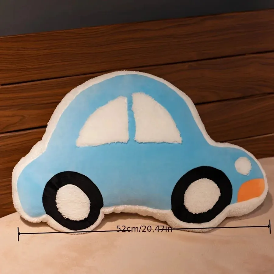 Plush Pillow Cartoon Car Soft Decorative Cushion Home And Car Vehicle Stuffed Toy Comfort Cushion For Children Kids Daily Using