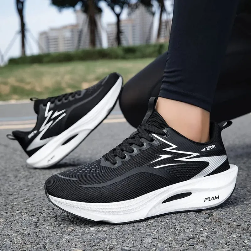 Men Running Shoes Carbon Board Speciality Marathon Sports Breathable Lightweight Women's Comfortable Athletic Nonskid Sneakers — image 7