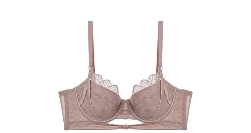 อะนิเมะลูกไม้ชุด Push Up Underwire ญี่ปุ่น Kawaii Hollowed Bralette หน้าอกขนาดเล็กเซ็กซี่ Sheer บางถ้วย Pure Girlish ชุดชั้นในชุด