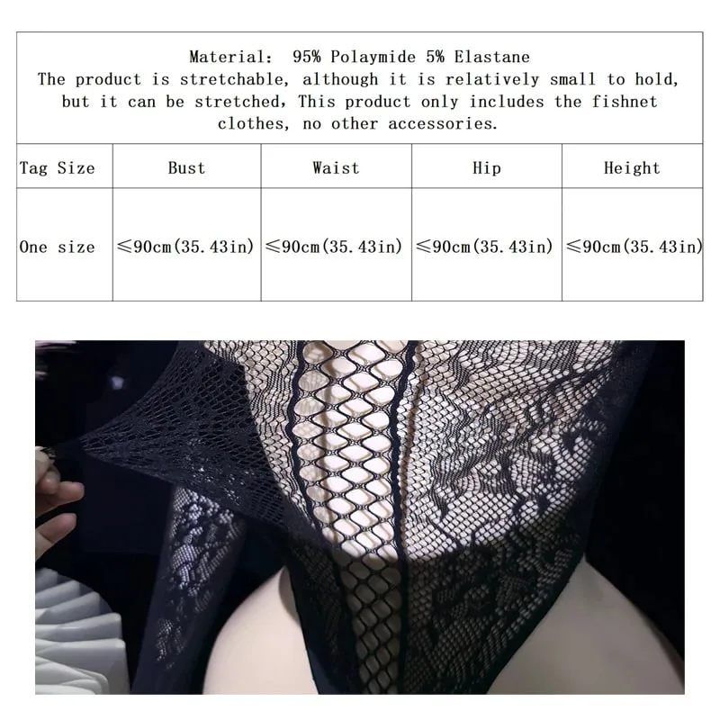 Women Summer Long Sleeve Bodysuit Cover Up Hollow Out Beachwear Without Underwear Sheer Mesh Fishnet Music festival Swimsuit — image 6
