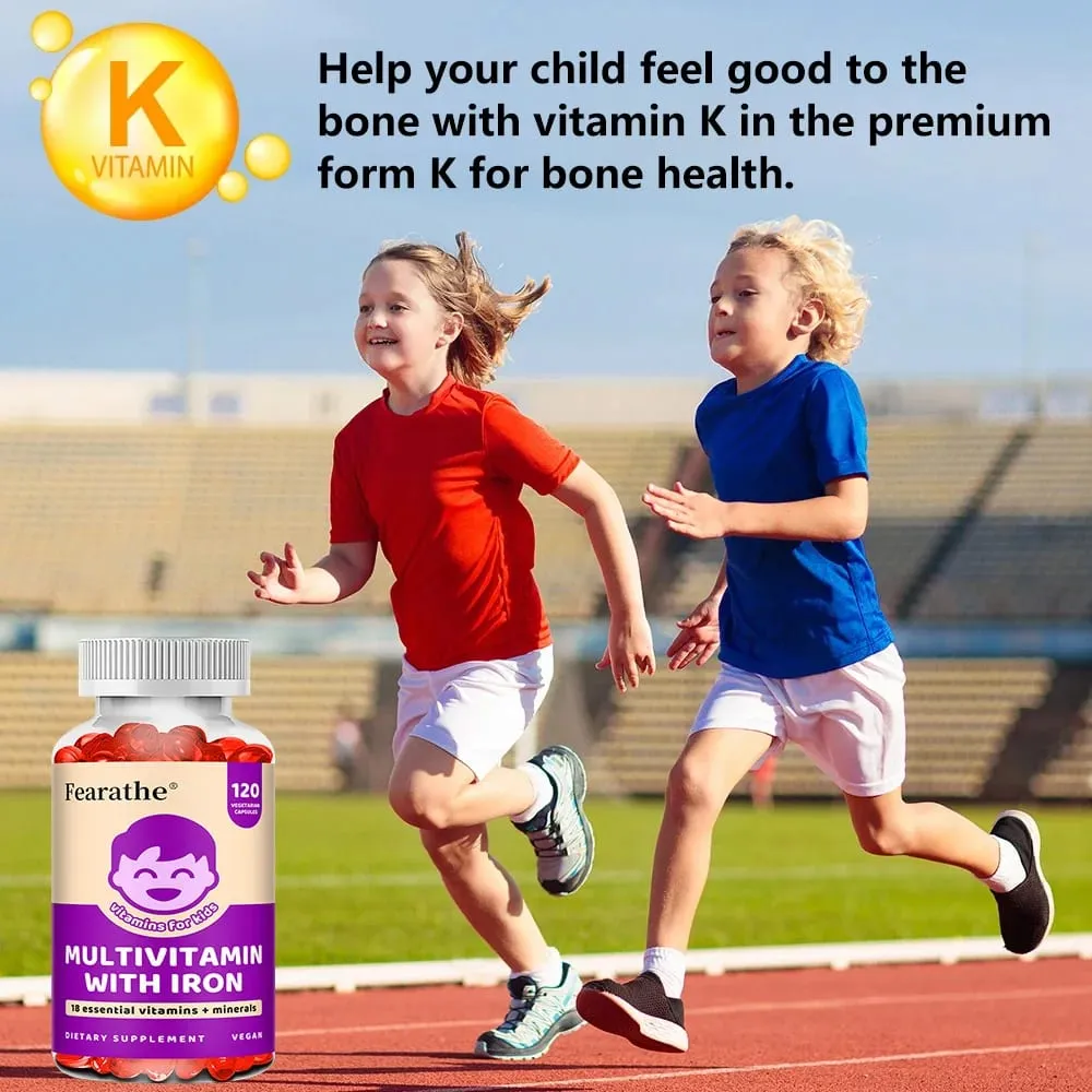 Kids Multivitamin Capsules - A C D3 K Zinc & B-Vitamins Nutritional Supplement for Growth Energy Immunity & Body Wellness — image 4